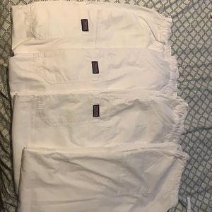 4 pairs of White women’s scrub pants